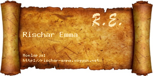 Rischar Emma névjegykártya